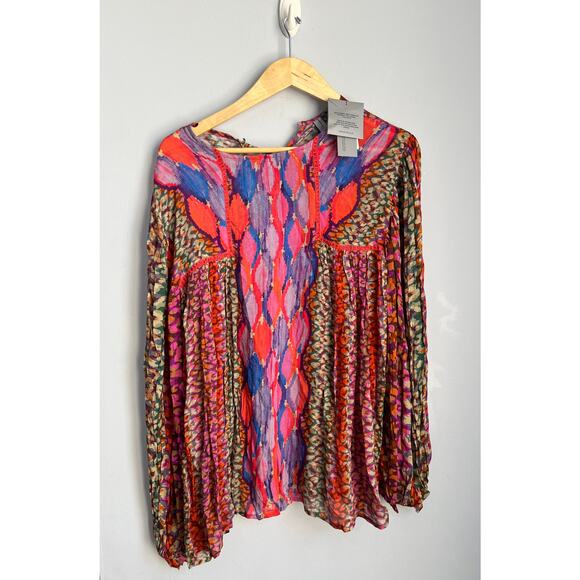 nwt ANTHROPOLOGIE BL-NK LONDON sz S Miranda Peasant Blouse - Picture 2 of 3